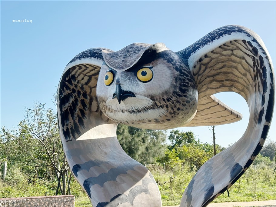 苗栗通霄。通霄海線打卡點,龍貓車站、通霄腳踏車裝置藝術、幸福飽滿大西瓜、守護貓頭鷹 @雯雯的玩樂地圖