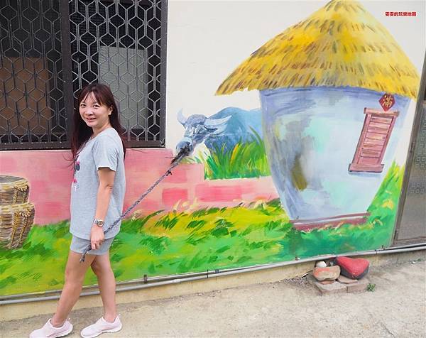 蘆竹景點。坑口彩繪村,走進農村畫風中,以獨特早年農業生活為彩繪主題 @雯雯的玩樂地圖